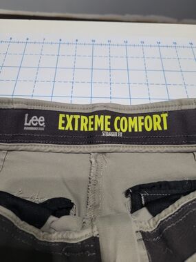Lee Extreme Comfort Straight Fit Pants - Gray 30x32
